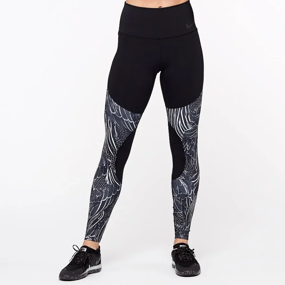 Nike Power Hyper Tight Fit Flutter Print Tights